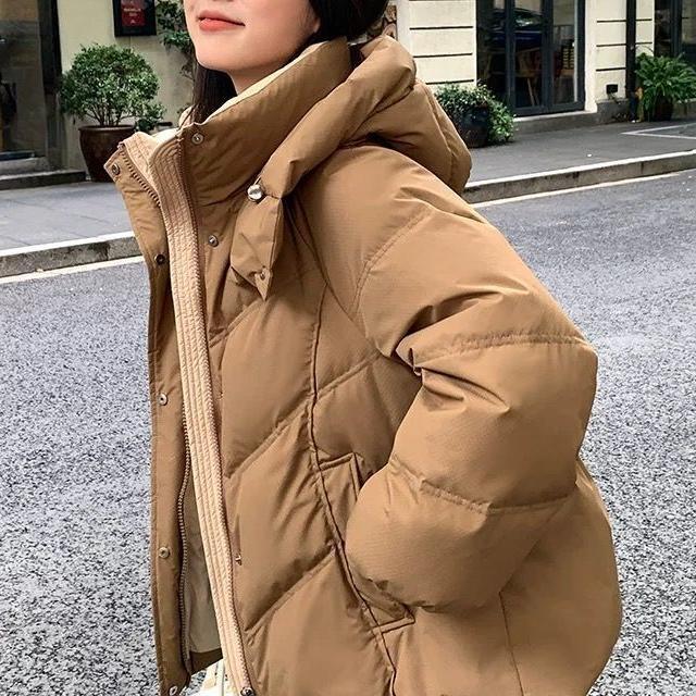 Damen Modische Steppjacke mit hohem Kragen Drune