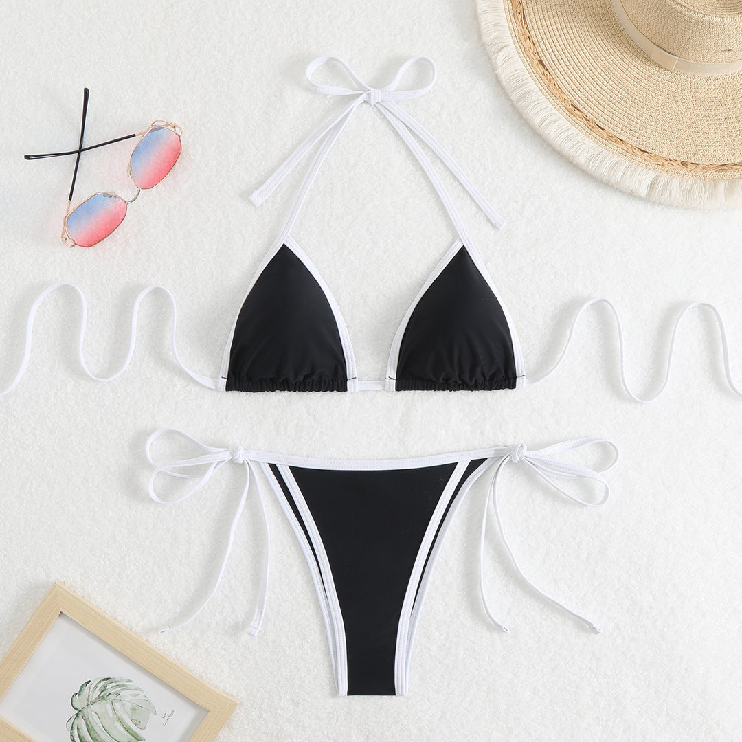Damen Triangel-Bikini mit verspielten Schleifen Drune