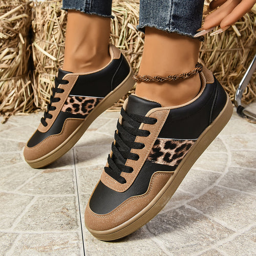 Damen Stilvolle Tierdruck Sneaker Drune