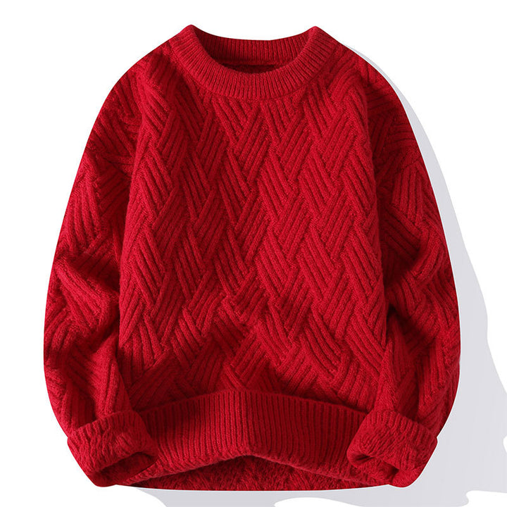 Damen nan grobgestrickter Oversize-Pullover mit Zopfmuster und elastischem Rippbund Drune