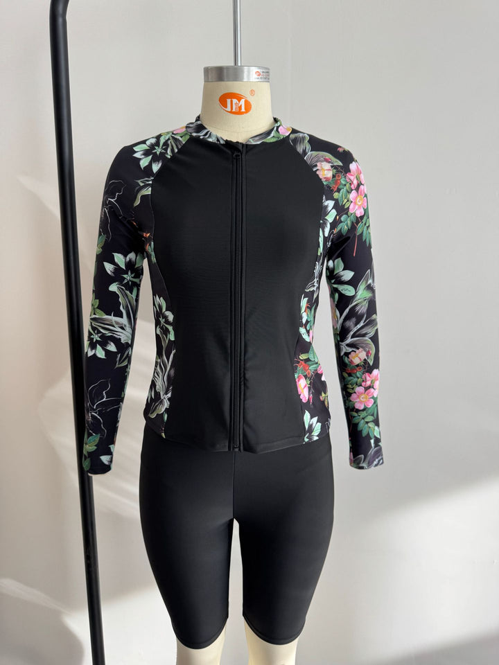 Damen Sportlicher Oberteil und Shorts Set Drune