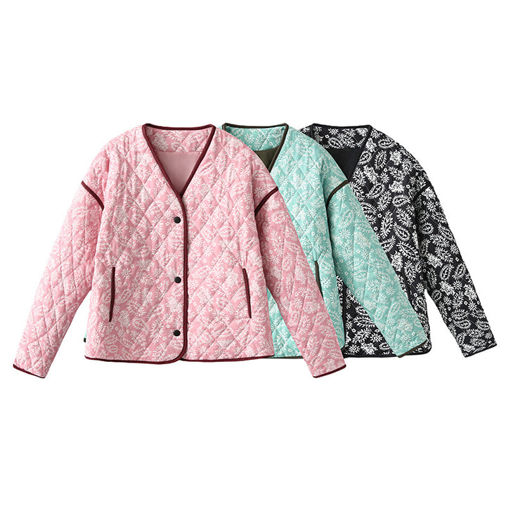 Damen nan gesteppte Blousonjacke mit Paisley-Steppmuster und leichter Wattierung Drune