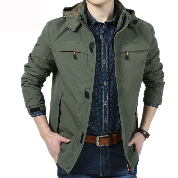 Herren Moderne Softshell-Fieldjacke mit Kapuze, atmungsaktivem Stretch und Organizer-Taschen Drune