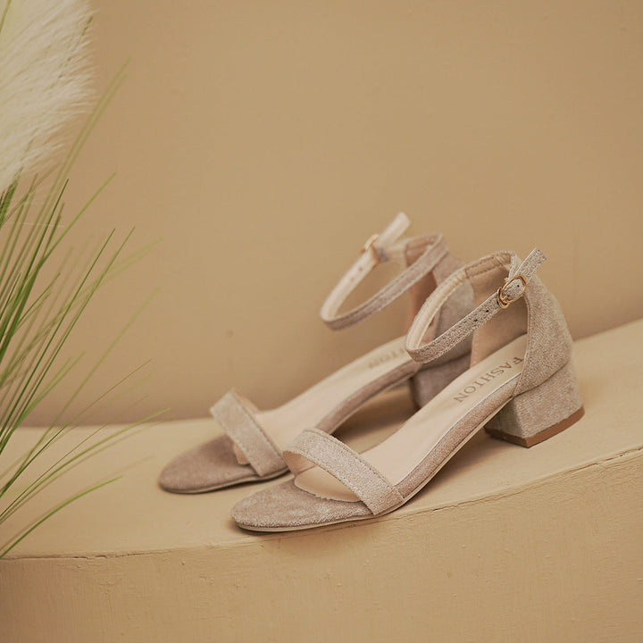 Damen Sandalen mit elegantem Riemendesign und komfortablem Blockabsatz Drune