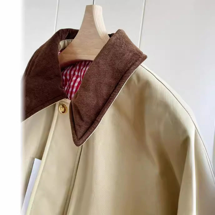Damen Stylische Übergangsjacke mit kontrastierenden Ellbogenpatches Drune