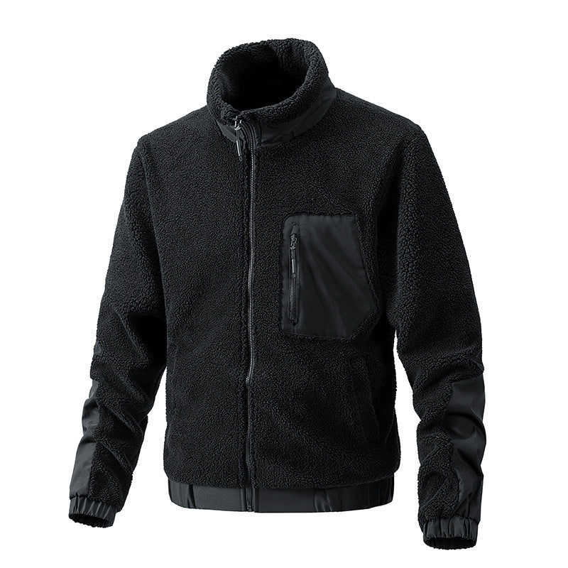 Herren Gemütliche Fleecejacke mit Stehkragen Drune