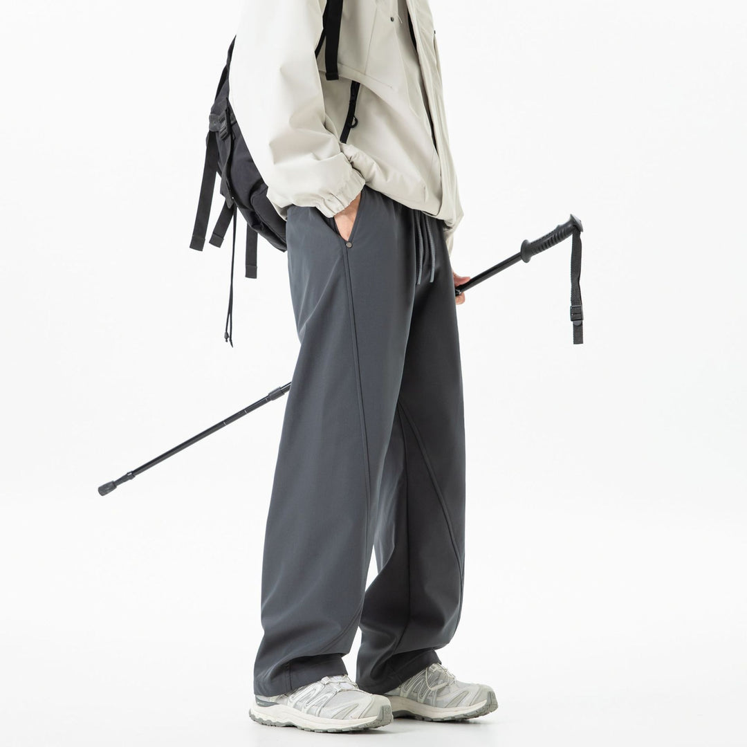 Damen Weite Culotte-Jogginghose mit elastischem Bund, Tunnelzug und dekorativen Nahtpaneelen Drune