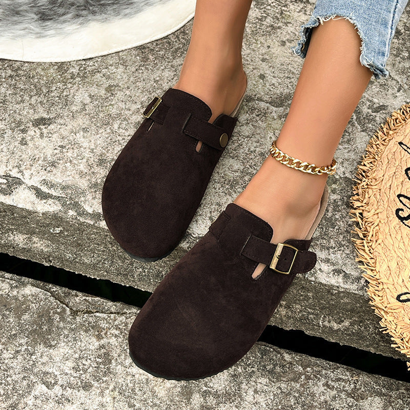Damen Komfortable Clogs mit Schickem Riemen Drune