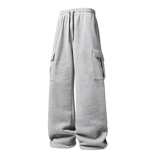 Herren Weite Cargo-Jogginghose mit Thermofleece, Tunnelzugbund & verstellbaren Beinabschlüssen Drune