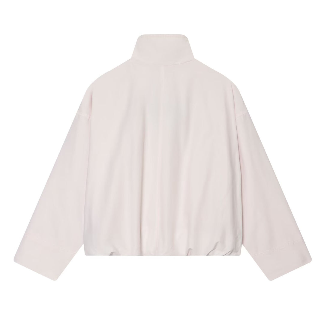 Damen Cropped Boxy-Jacke mit Funnelkragen, Zwei-Wege-Reißverschluss und aufgesetzten Eingrifftaschen Drune