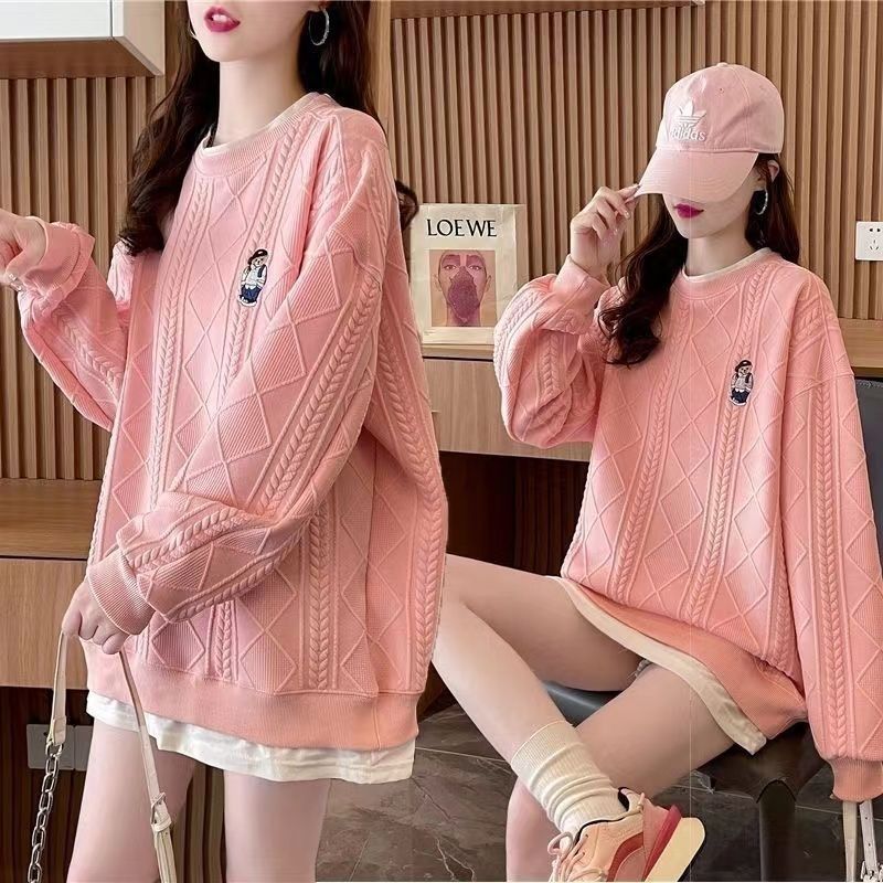 Damen Kuscheliger Strickpullover mit Zopfmuster Drune
