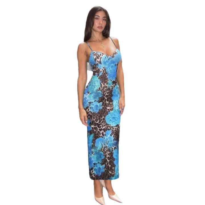 Damen Elegantes Maxikleid mit floralem Muster und taillierten Schnitt Drune