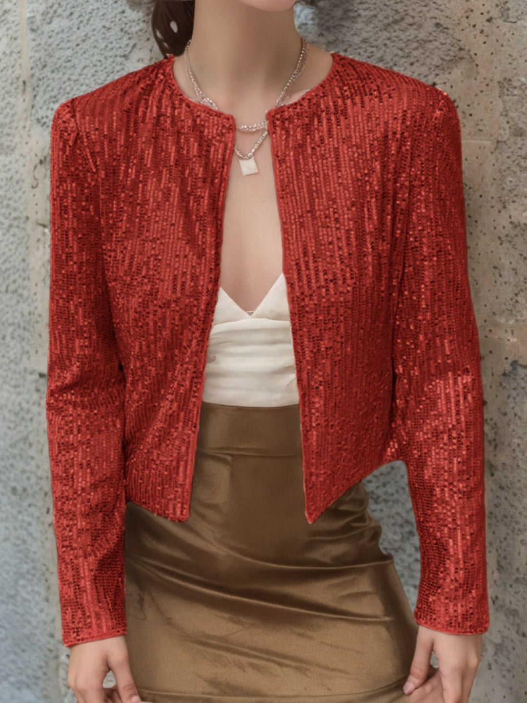 Damen Paillettenjacke im modernen Schnitt Drune