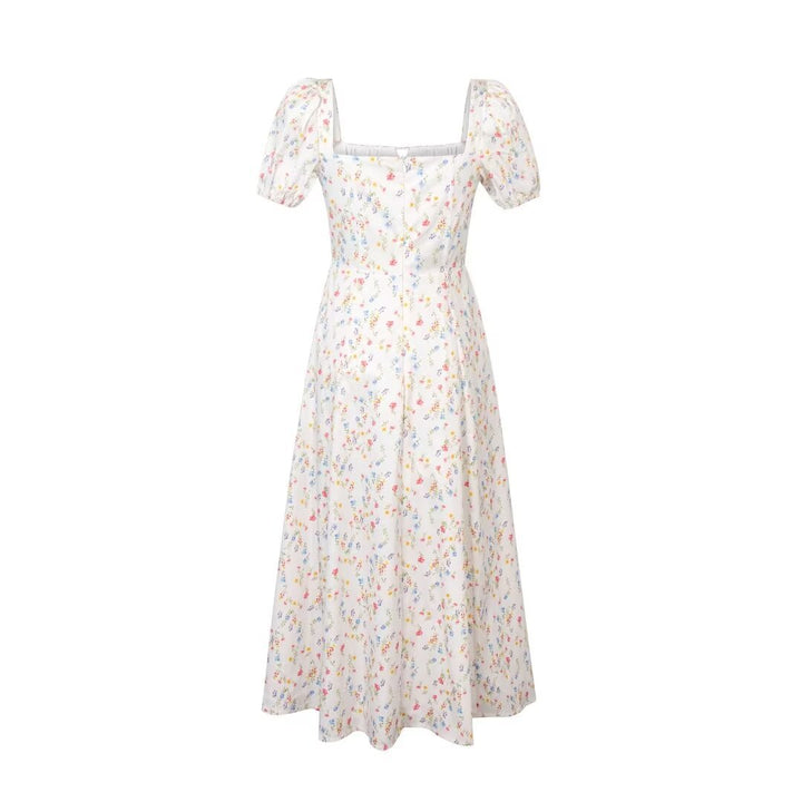 Damen Maxikleid mit floralem Muster und eleganter Taillenbetonung Drune