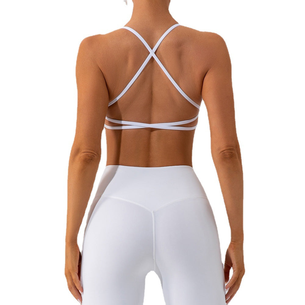 Damen Sportlich-funktionales Bustier mit gekreuztem Rückendesign und atmungsaktiven Materialien Drune