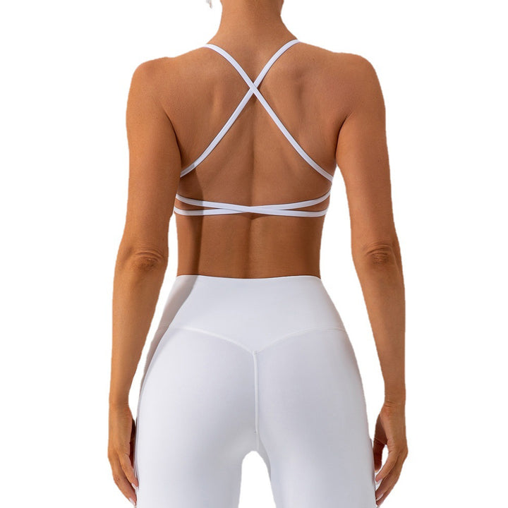 Damen Sportlich-funktionales Bustier mit gekreuztem Rückendesign und atmungsaktiven Materialien Drune