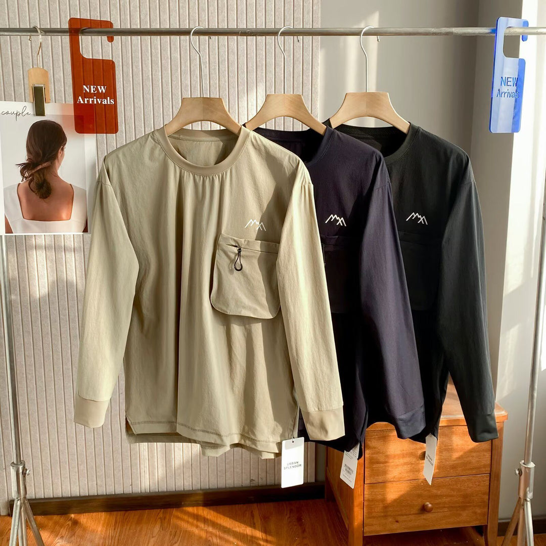 Damen Langarmshirt mit funktionaler Brusttasche Drune