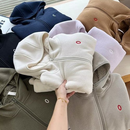 Damen warme Fleecejacke mit kuscheligem Innenfutter Drune