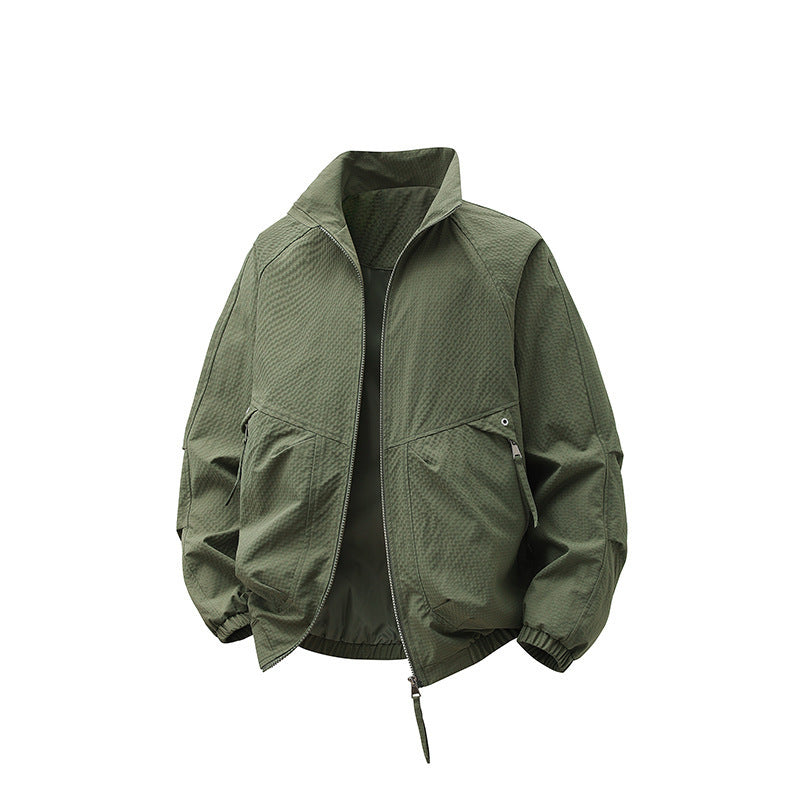 Herren Leichtgewichtige Windjacke mit hohem Kragen Drune