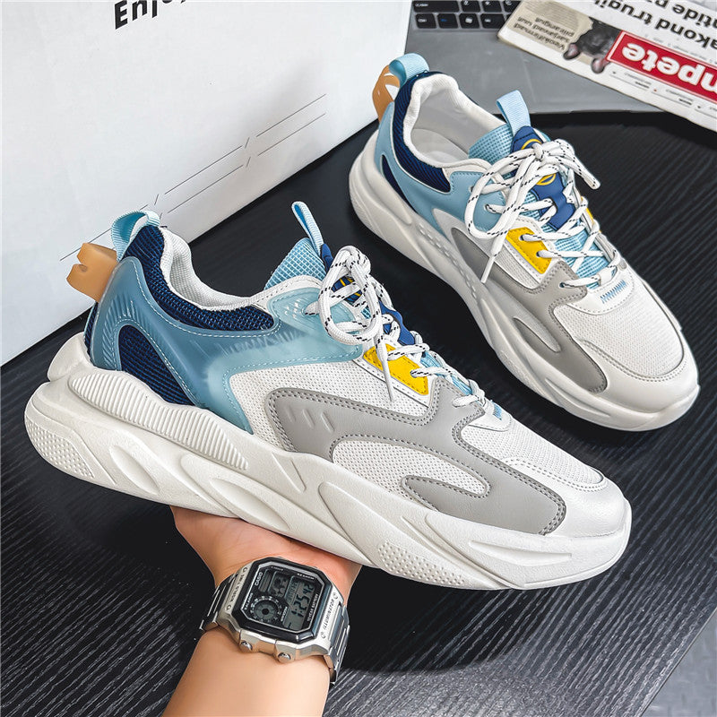 Herren Moderne Chunky-Sneaker mit atmungsaktivem Strickoberteil, gepolsterter Komfortsohle und rutschfester Profil-Laufsohle Drune