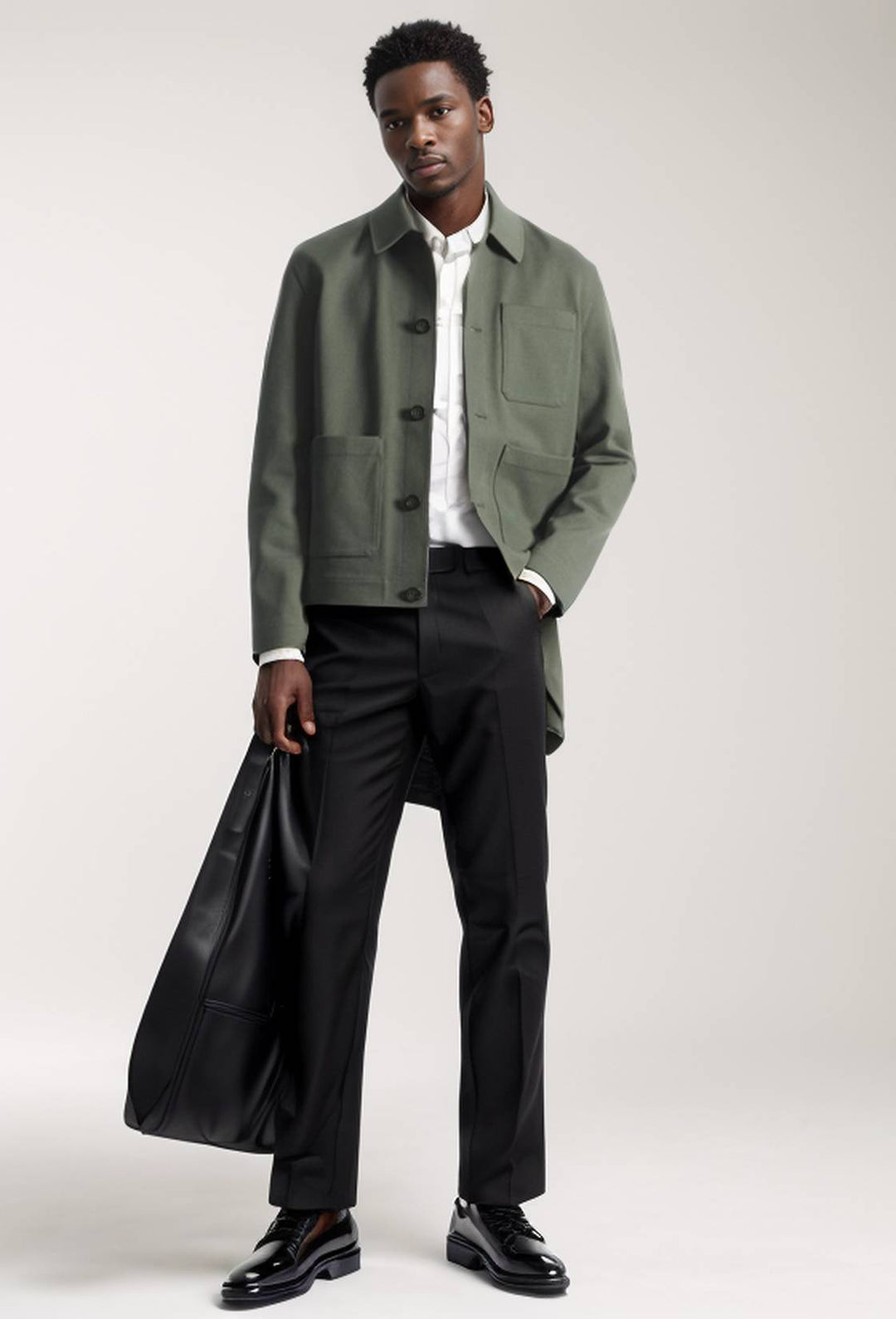 Herren modische Jacke mit aufgesetzten Taschen und hochwertigem Material Drune