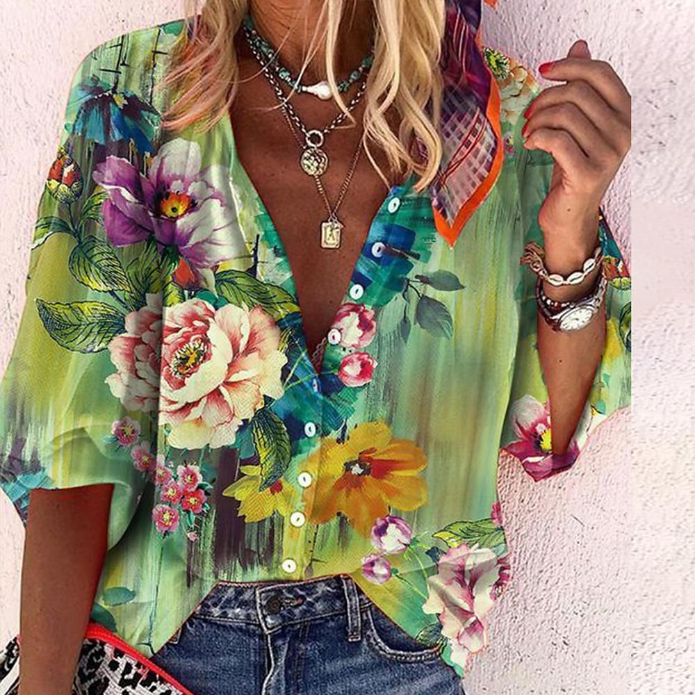 Drune | Spitzenbestickte Boho Langarm Tunika Bluse