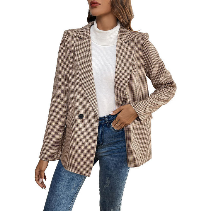 Damen Karierter Blazer im eleganten Schnitt Drune