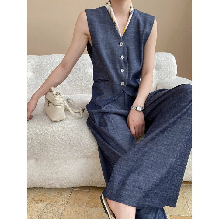 Damen elegante weite Hose mit komfortablem Schnitt Drune
