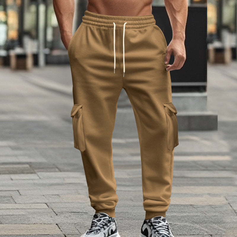 Herren nan Utility-Joggerhose mit seitlichen Klappentaschen, Kordelzugbund und konischer Passform Drune