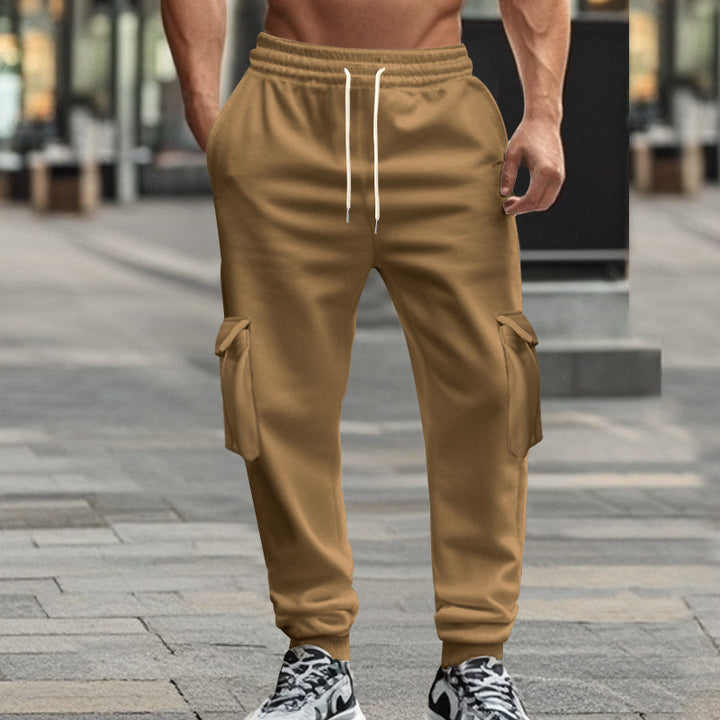 Herren nan Utility-Joggerhose mit seitlichen Klappentaschen, Kordelzugbund und konischer Passform Drune