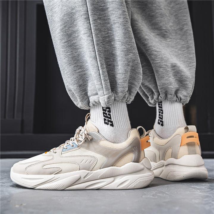 Herren Moderne Chunky-Sneaker mit atmungsaktivem Strickoberteil, gepolsterter Komfortsohle und rutschfester Profil-Laufsohle Drune