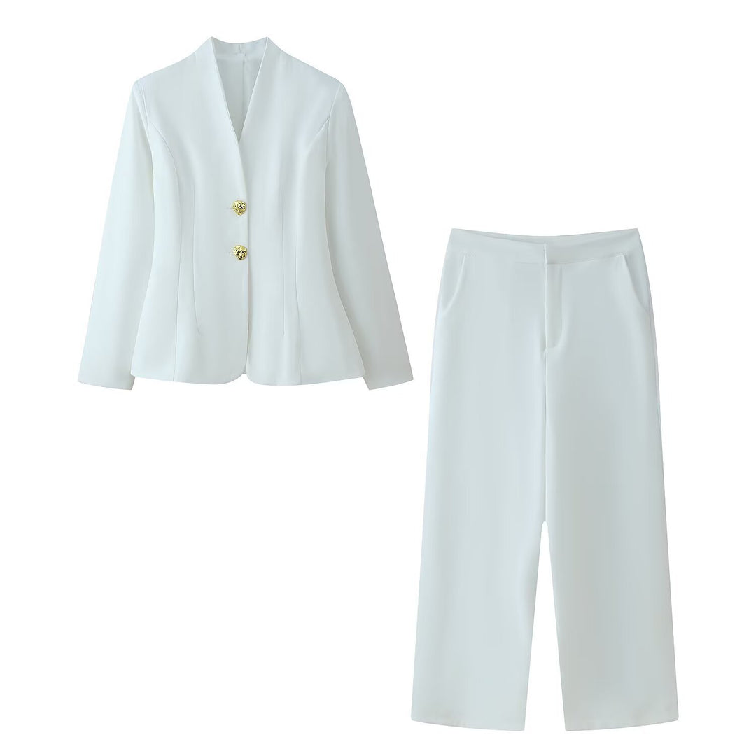 Damen Culotte‑Hose mit hoher Taille, weitem Bein und mittigem Vordernahtschlitz Drune