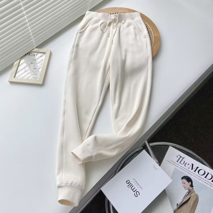 Damen bequeme und stylische Jogginghose mit verstellbarem Bund Drune