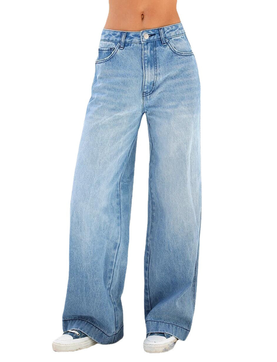 Drune | Weites Bein Flared Hohe Taille Denim Jeans