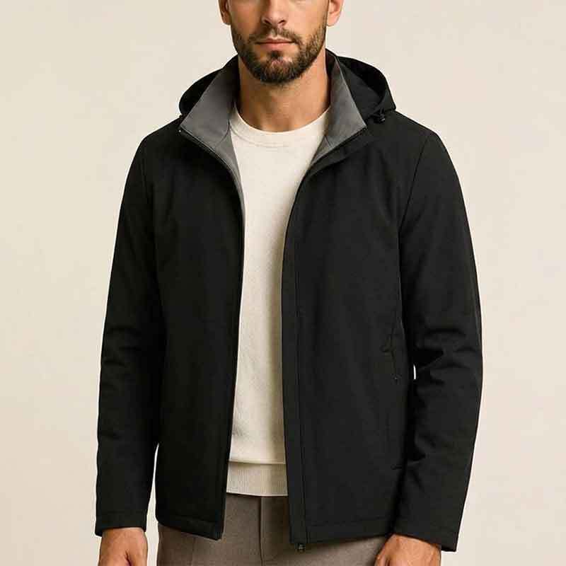 Herren Moderne Übergangsjacke mit hohem Kragen Drune