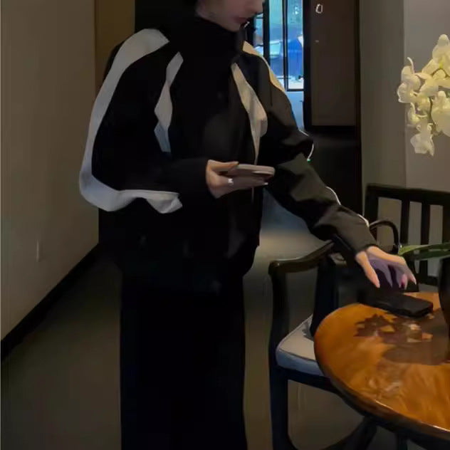 Damen Urbanes Übergangsjacke mit hohem Kragen Drune
