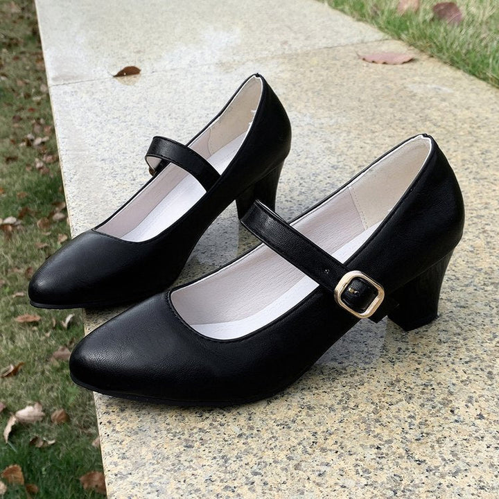 Damen Mary Jane Pumps mit modischem Riemendesign Drune