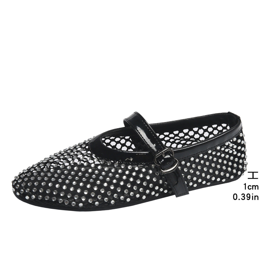 Damen Funktions-Ballerinas mit strassbesetztem Obermaterial Drune