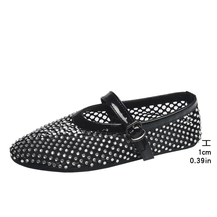 Damen Funktions-Ballerinas mit strassbesetztem Obermaterial Drune