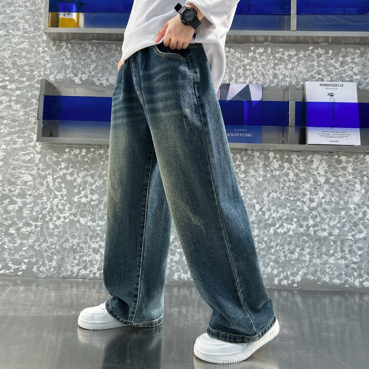 Herren weit geschnittene Denim-Hose Drune