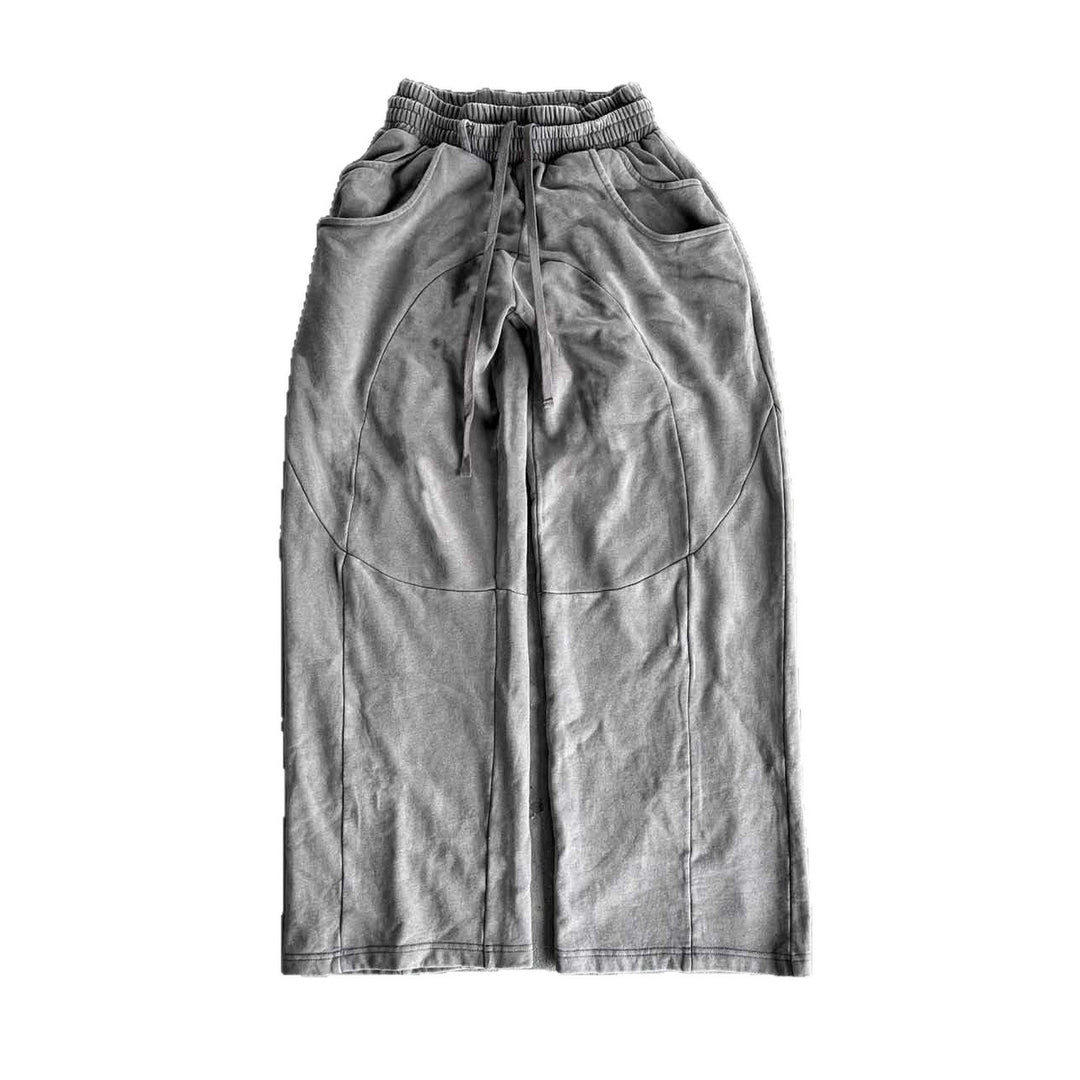 Herren nan Oversize-Freizeitjogger mit geschwungenen Nahtdetails, Kordelzugbund und elastischen Beinabschlüssen Drune