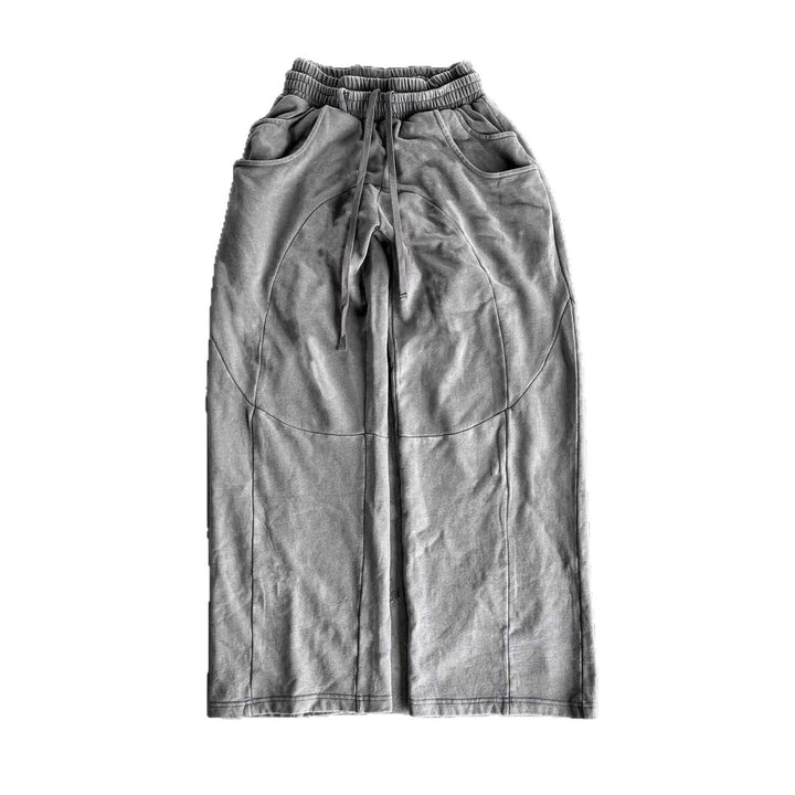 Herren nan Oversize-Freizeitjogger mit geschwungenen Nahtdetails, Kordelzugbund und elastischen Beinabschlüssen Drune