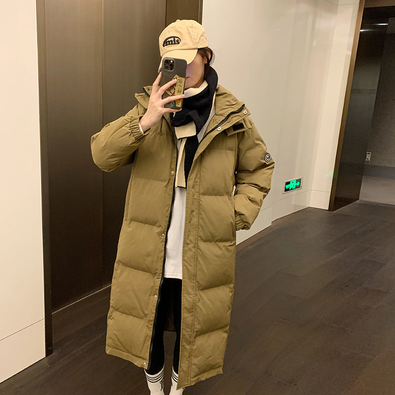 Damen Lange isolierte Winterjacke mit Kapuze und zusätzlichen Innentaschen Drune