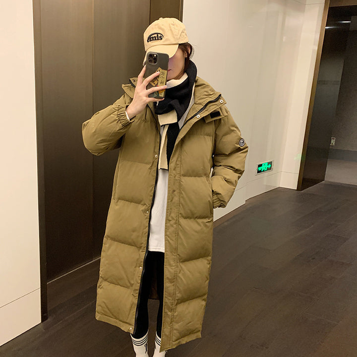Damen Lange isolierte Winterjacke mit Kapuze und zusätzlichen Innentaschen Drune