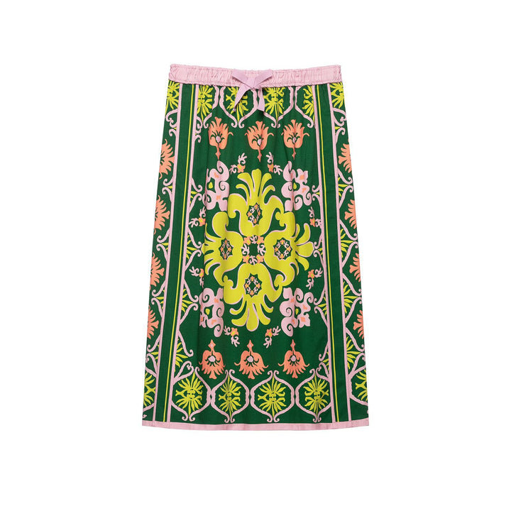 Damen Geblümte Chiffonbluse mit Schleifenkragen und Ballonärmeln Drune