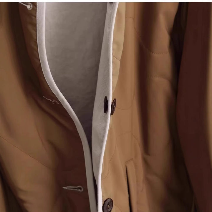 Damen Stylische Steppjacke mit Rundhalsausschnitt Drune
