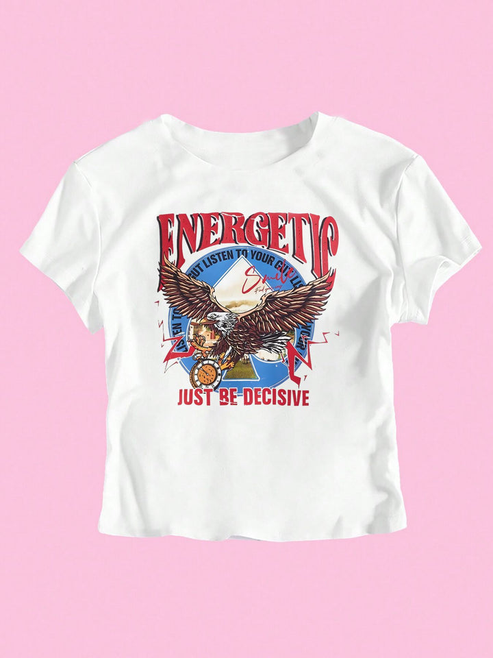 Damen T-Shirt mit funkelndem Discokugel-Motiv und zeitgemäßem Schleifendetail Drune