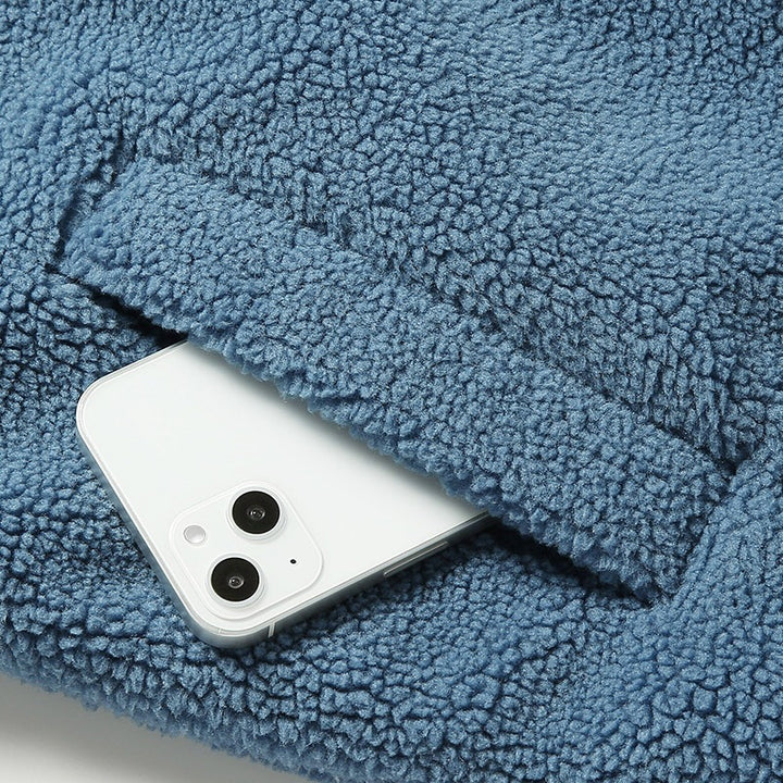 Herren Gemütliche Fleecejacke mit Kapuze Drune