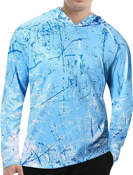 Herren Sportlicher Kapuzenpullover mit abstraktem Druck