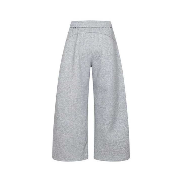 Damen Culotte-Sweatpants mit hohem Bund, Kordelzug und weitem Bein Drune